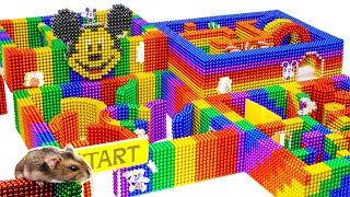 How to Build Real Life Mickey Maze for Hamsters from Magnetic Balls