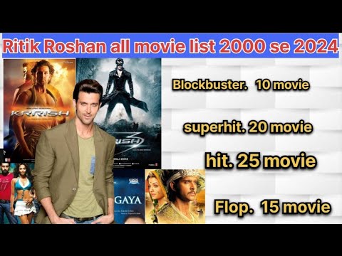 Hrithik Roshan all movie list 2000 se 2024 Tak#Hrithik Roshan#bollywoodnews