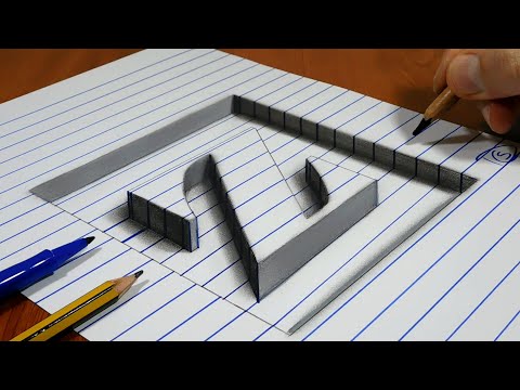 3D Trick Art On Line Paper, Letter Z