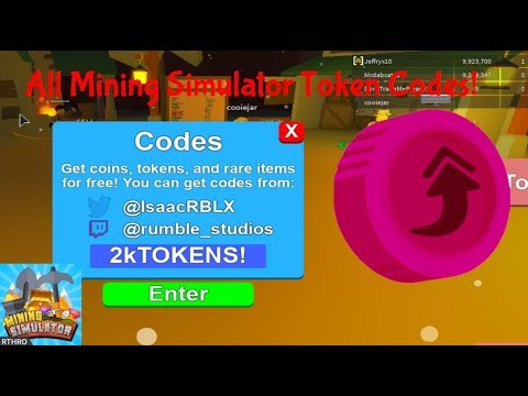 Codes For Mining Simulator Tokens 07 2021 - roblox mining semulator