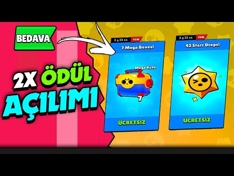 ÖDÜLÜ 2 KEZ Mİ VERİYOR?  ÜCRETSİZ 14 Mega Kutu ve 84 Yıldız Eşyası BRAWL STARS