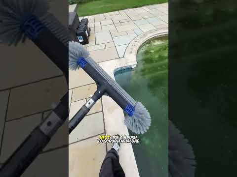 How is swimming pool water cleaned?