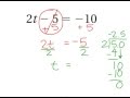 Solving Two Step Equations and Word Problems