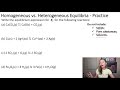 Equilibrium Expressions in Reactions