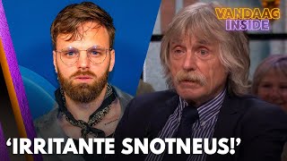 Johan Derksen na kritiek van Tim Hofman over Maan: 'Irritante snotneus!' | VANDAAG INSIDE