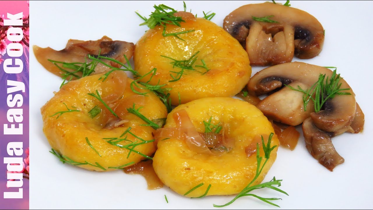 Покоряют сразу! Солнечные ЛЕНИВЫЕ ВАРЕНИКИ С КАРТОШКОЙ и грибами!