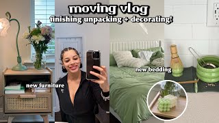 moving vlog 📦 finishing unpacking and starting to decorate! new bedding, furniture etc.