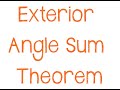 Exploring the Exterior Angle Sum Theorem in Triangles