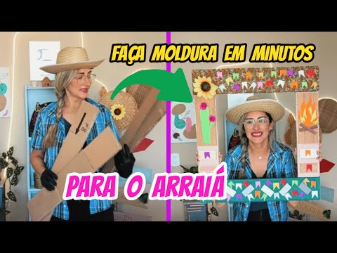 🥳MOLDURA CAIPIRA DE PAPELÃO / Parece madeira