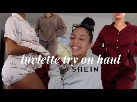 COZY SHEIN PAJAMA TRY ON HAUL ♡ LUVLETTE SLEEPWEAR REVIEW SIZE MEDIUM