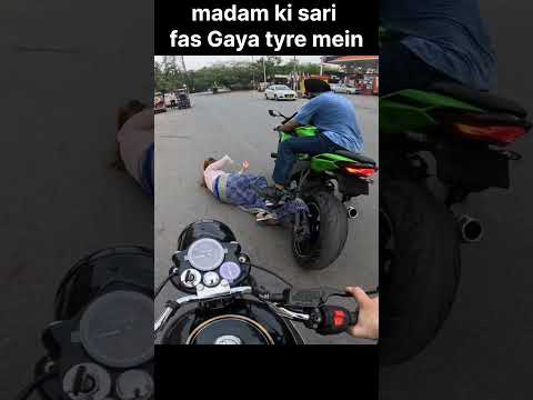 #bike||madam ki sari fas Gaya||#rider