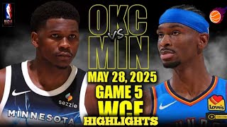 **🏀 Thunder vs Timberwolves | NBA Game Highlights  28 2025 NBA playoffs