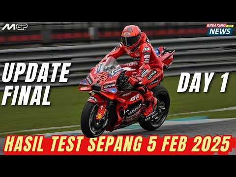 EDYAN💥YAMAHA KUASAI TEST RESMI SEPANG DAY 1 🔥RIDER APRILIA CRASH FATAL 😱 DUCATI BEDA KONFIGURASI ?🤯