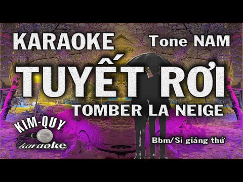 Karaoke TUYẾT RƠI (Tomber La Neige) Rumba Ballad – Tone NAM (Bbm/Si giáng thứ) KIM QUY KARAOKE