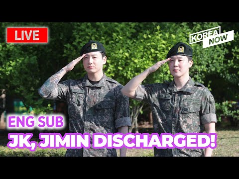 [FULL/REAL-TIME ENG SUB] BTS Jungkook and Jimin discharged from the army