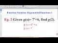 Exploring Function Notation and Exponential Functions