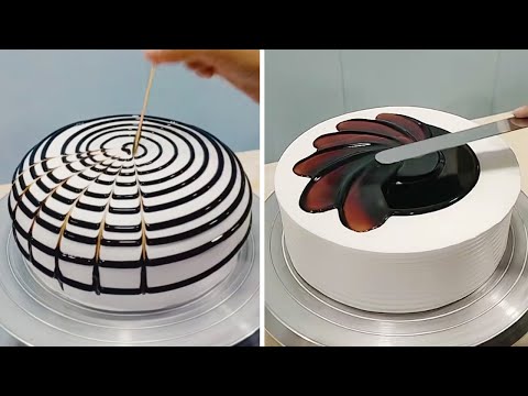 Oddly Satisfying Chocolate Cake Decorations Compilation 😱 Amazing Chocolate Cake Decorating Ideas