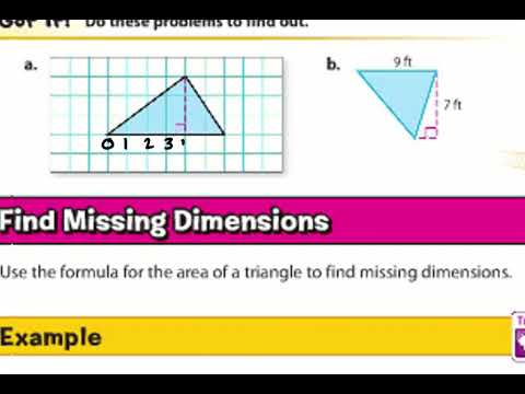 6th Grade Math Chapter 9 Lesson 2: Area of a Triangle