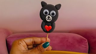 easy clay craft cat 😺 || Clay craft ideas for beginners #clayart#kidscraft