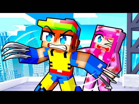 Playing Minecraft As a PROTECTIVE Wolverine!