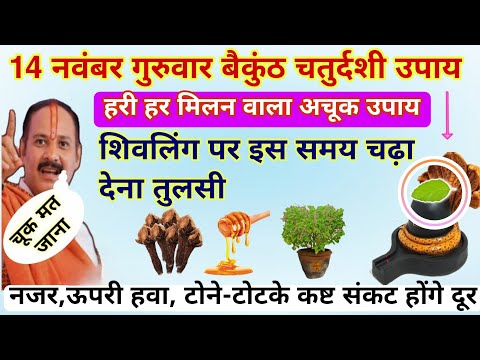 14 नवंबर बेकुंठ चतुर्दशी के 2 उपाय | Vaikunth Chaturdashi Tithi Upay | Tulsi Sehad - Pradeep Mishra