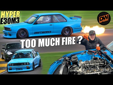 Hyper E30 M3 vs 911 GT3 - FIRE and Drifting Trackday