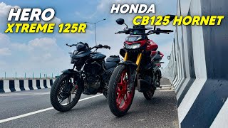 Honda CB 125 Hornet Vs Hero Xtreme 125R Drag Race 