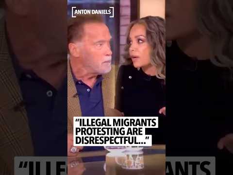 Arnold Schwarzenegger checked The View and host Sunny Hostin over illegal migrants protesting In LA