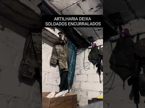 Forte artilharia encurrala soldados