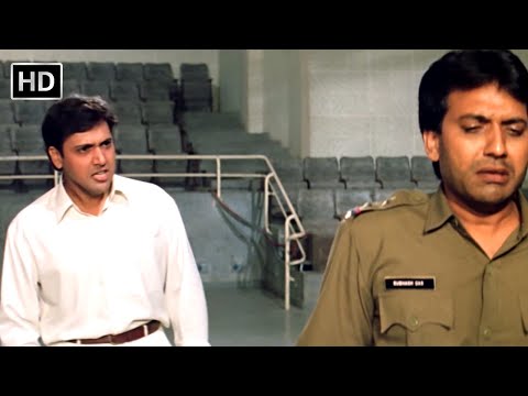 हम अहिंसा के पुजारी हैं मगर बुजदिल नहीं हैं | Govinda | Andolan Movie Scene (HD)