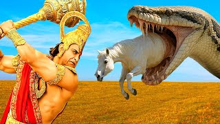 महाबली हनुमान ने कैसे बचाया अजगर से गौ माता को  || संकटमोचन महाबली हनुमान ||