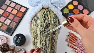 Full Glam Makeup on a Giant Zucchini | ASMR for Sleep🌙