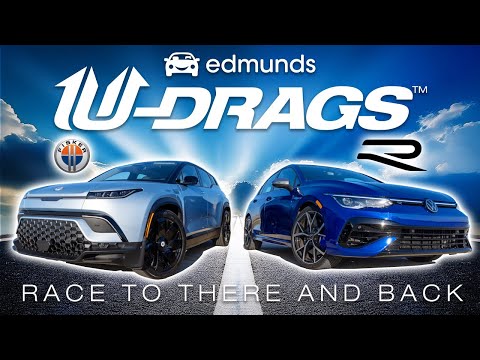 U-DRAG RACE: Volkswagen Golf R vs. Fisker Ocean | Quarter Mile, Handling & More