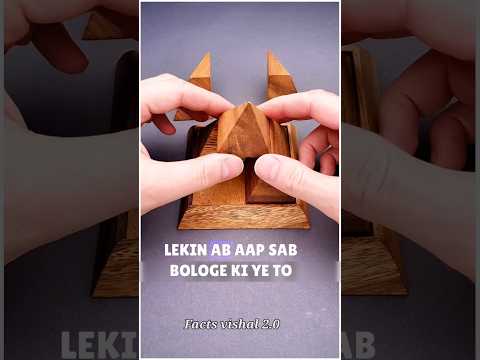 इन लकड़ी के टुकड़े से एक पिरामिड बना सकते हो😱😱 mini wood toy/wood working art #shorts #puzzle #viral