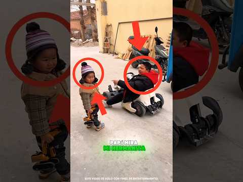 El truco del papá con amor ❤️🚲 Paseo de hermanos #shorts #ytshorts #funny