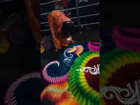 आवड रांगोळीची :- श्री क्षेत्र भीमाशंकर या ठिकाणी काढलेली एक आकर्षक रांगोळी ..सौ. राजश्री नितीन भागवत