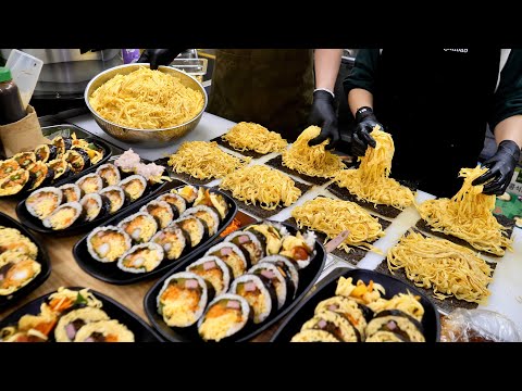 김밥 재료보고 감탄이 절로 나오는? 재료 폭탄 김밥으로 대박난 동네 김밥 맛집 Best 4 - korean Kimbap, korean street food
