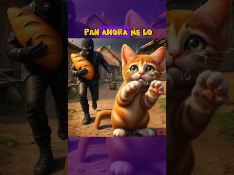 Le roban su pancito #gatos #ia #aiart #gatitos #kitty #mascotas
