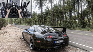 Drifting 1500 HP toyota Supra MK4 -  Forza Horizon 5 | Steering Wheel Gameplay