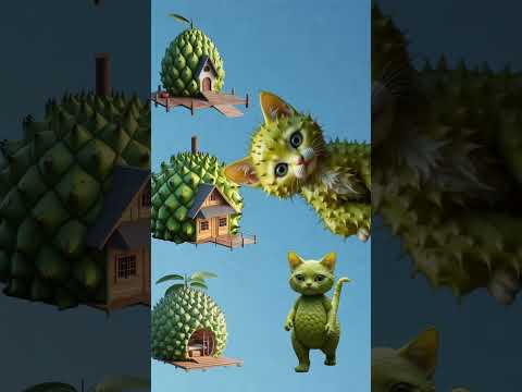 kucing berubah menjadi sirsak berduri #catlover #trendingshorts #funnyvideo #hewan #mobil