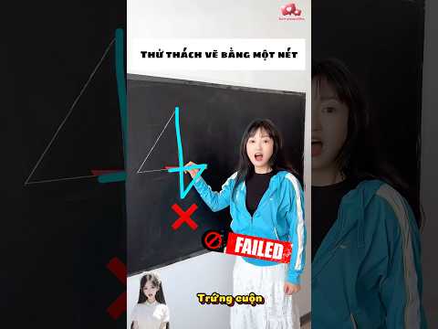 Thử thách vẽ hai hình vuông đối nhau bằng một nét ai sẽ làm được siêu zui #shorts #short #funny