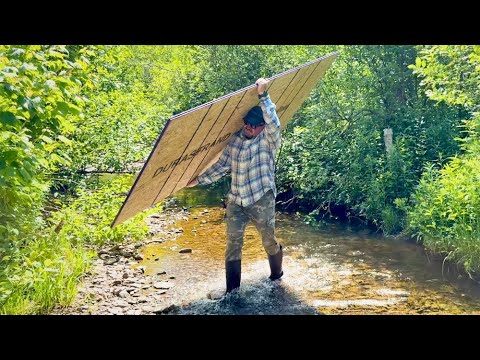 12x16 Tiny OFF GRID Cabin Build In The Woods | Weather Resistant SHEATHING | Rodent Proof Insulation