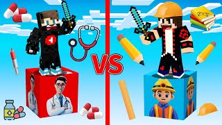 ماين كرافت : حـرب بلوكات حظ الوظائف ولكن حظ المهندس ضد حظ الدكتور !!؟ 🔥😱