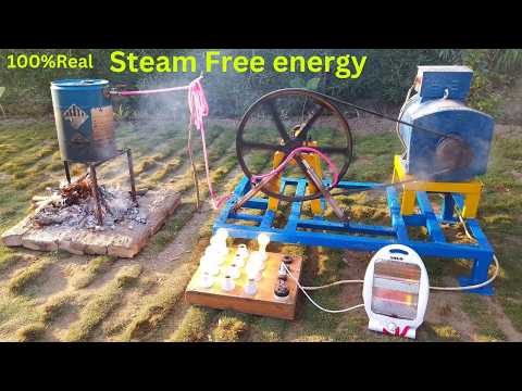 Steam Engine Free Electricity Generator Make Steam Engine From Suzuki shocks Free Energy 15KW 220v