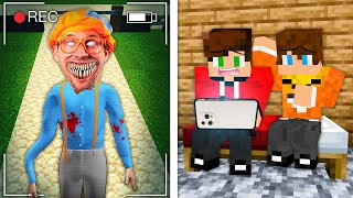 SmileSlow i Sebek WIDZĄ PODEJRZANIE STRASZNEGO BLIPPI W UKRYTEJ KAMERZE w Minecraft!
