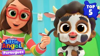 Top 5 Volta as aulas 🏫  Little Angel Brasil | Músicas Infantis em Português