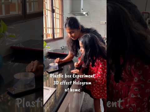 Trending 3D hologram video at home using plastic box😍🌸