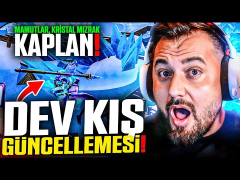 YENİ DEV KIŞ GÜNCELLEMESİ GELDİ! - MAMUTLAR KRİSTAL MIZRAK VE KAPLAN! | PUBG MOBILE