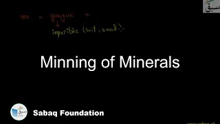 Minning of Minerals