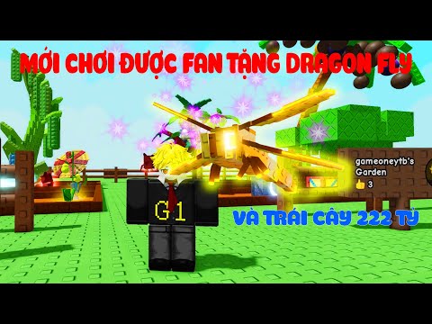 ROBLOX MÌNH CHƠI GROW A GARDEN ĐƯỢC FAN TẶNG TRÁI CÂY 200 TỶ VÀ CHUỒN CHUỒN VÀNG (DRAGON FLY)